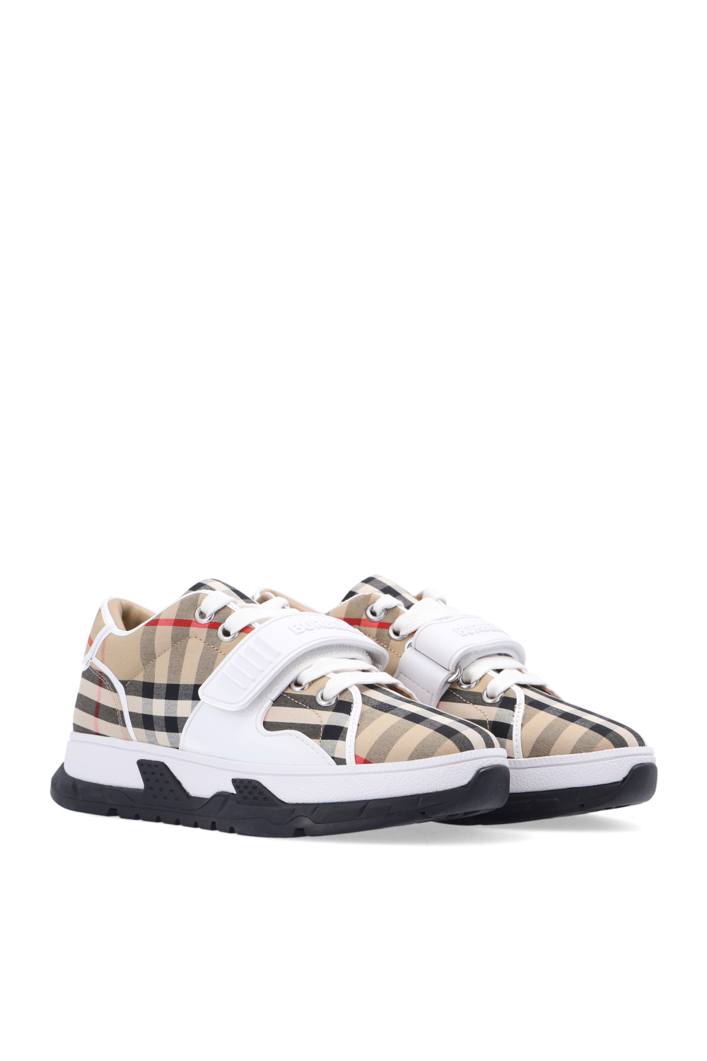 Beige Checked sneakers Burberry Kids IetpShops Australia